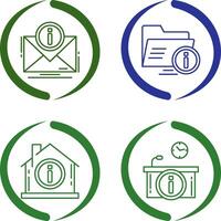 mi correo y carpeta icono vector