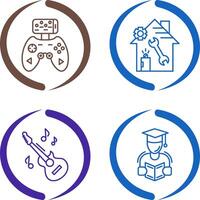 Game Controller and home repair Icon vector