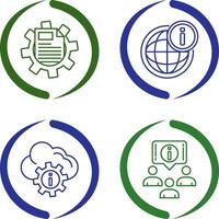 cogwheel and world Icon vector