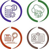 data and folder Icon vector