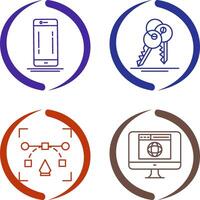Mobile and key Icon vector