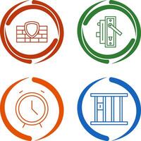 Firewall and Door Handle Icon vector