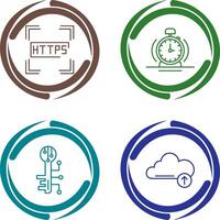 Https and Alarm Icon vector