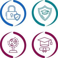 Secure and Education Icon vector