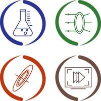 Refraction and beaker Icon vector