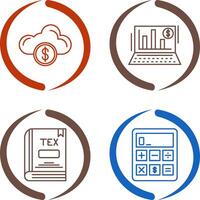 Cloud Computing and Bar Chart Icon vector