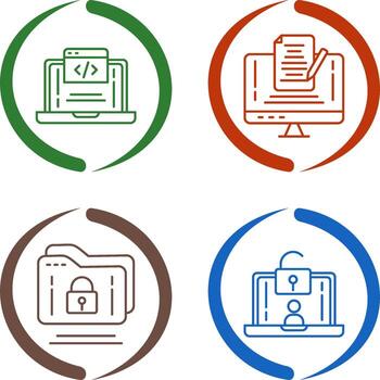 codificación y Nota icono vector