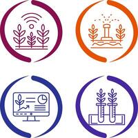 Wheat and Sprinkler Icon vector