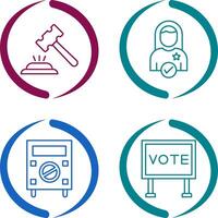 Gavel and Candidate Icon vector