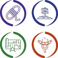 Direction and Rope Icon vector