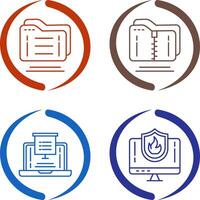 Folder and Compressed Icon vector