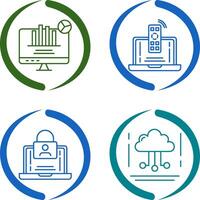 Remote and Analysis Icon vector