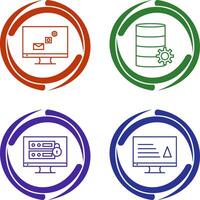 digital marketing and database management Icon vector