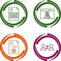 content planning and web support Icon vector