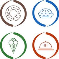 Donut and Pie Icon vector