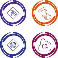 Environment hazard and Corrosive hazard Icon vector