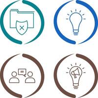 vulnerable folders and innovatives idea Icon vector