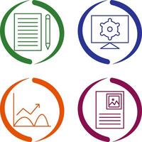 write feedback and computer settings Icon vector