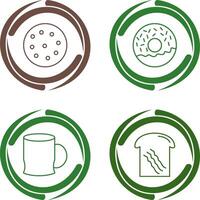 cookie and doughnut Icon vector