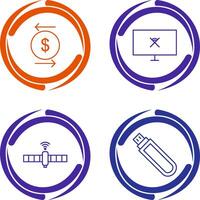 transaction and disconnected network Icon vector