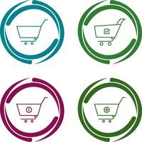 empty cart and confirm order Icon vector