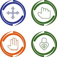 move and hold Icon vector