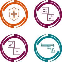 Dice and Shield Icon vector