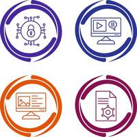 Data Security and Content Production Icon vector