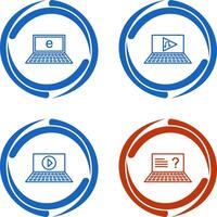 Internet and Play Music Icon vector