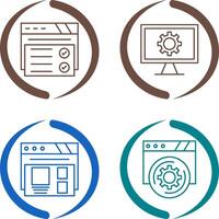 Web Browser and Monitor Screen Icon vector