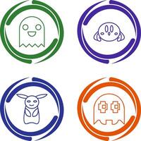 Game Character and VGame Charcter Icon vector