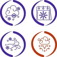 Snowy and Calender Icon vector