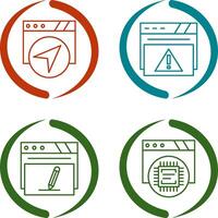 Navigation and Alert Icon vector