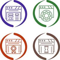 Dashboard and Browser Icon vector