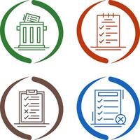 Trash List and Booking CheckList Icon vector