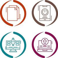 Copy and Power Icon vector