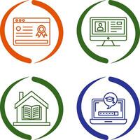 Online Certificate and Profile Icon vector