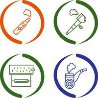 Electronic Cigarette and Pipe Of Peace Icon vector