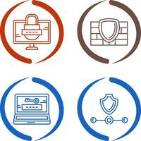 Password and Firewall Icon vector