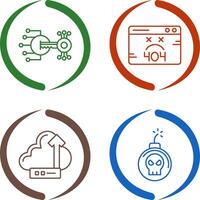 Encryption and 404 Error Icon vector