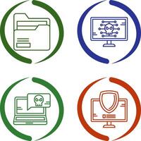 Folder and Malware Icon vector