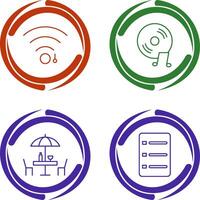 wifi sign and music cd Icon vector