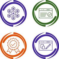 reputaion management and qc passed Icon vector