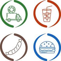 Delivery Truck and Cold Drink Icon vector