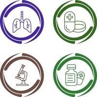 Lung and Medicine Icon vector