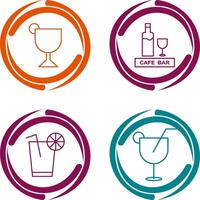 drinks cafe and sherry Icon vector