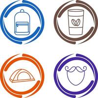 Backpack and Coffee Icon vector