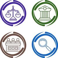 Balance and Courthouse Icon vector