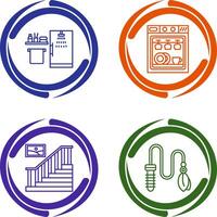 Shower and Dishwasher Icon vector