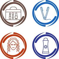 Cosmetics and Straightener Icon vector